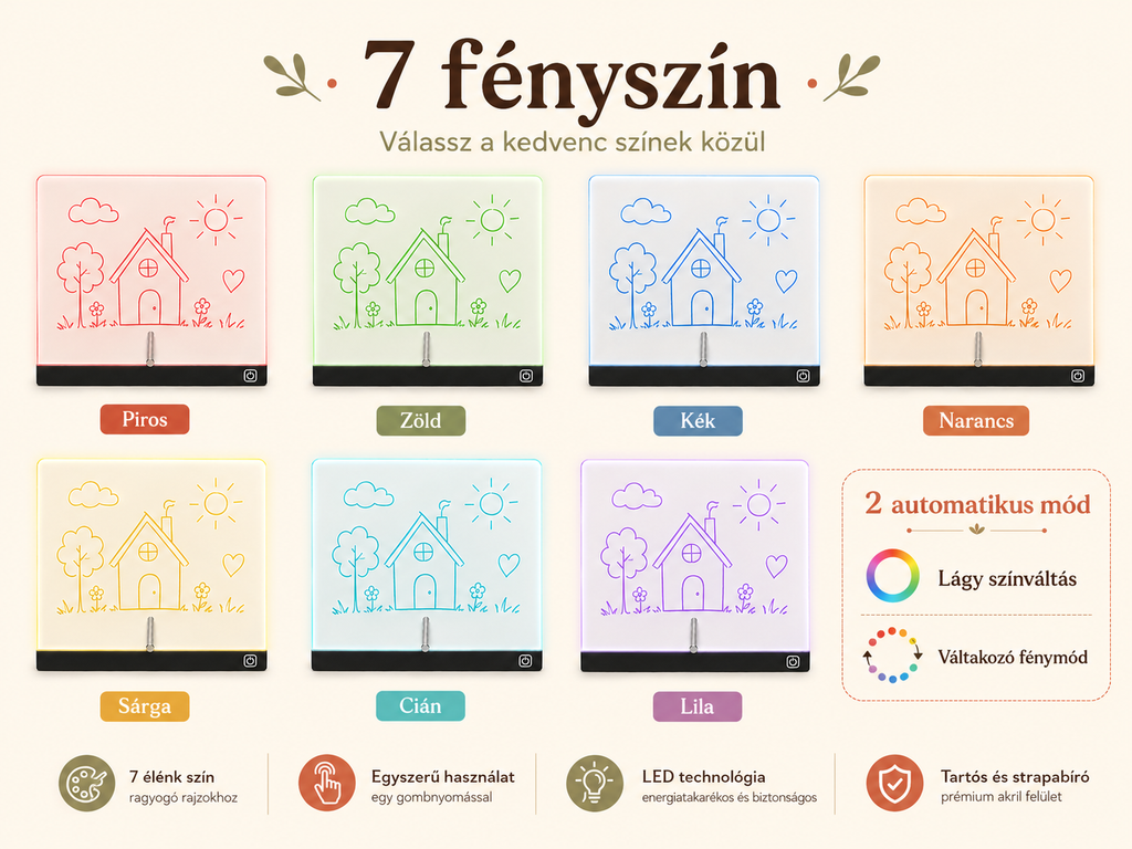 Fényrajz – világító rajztábla gyerekeknek