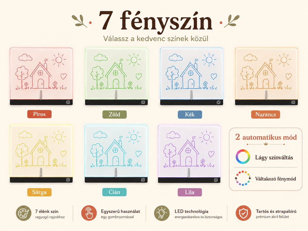Fényrajz – világító rajztábla gyerekeknek