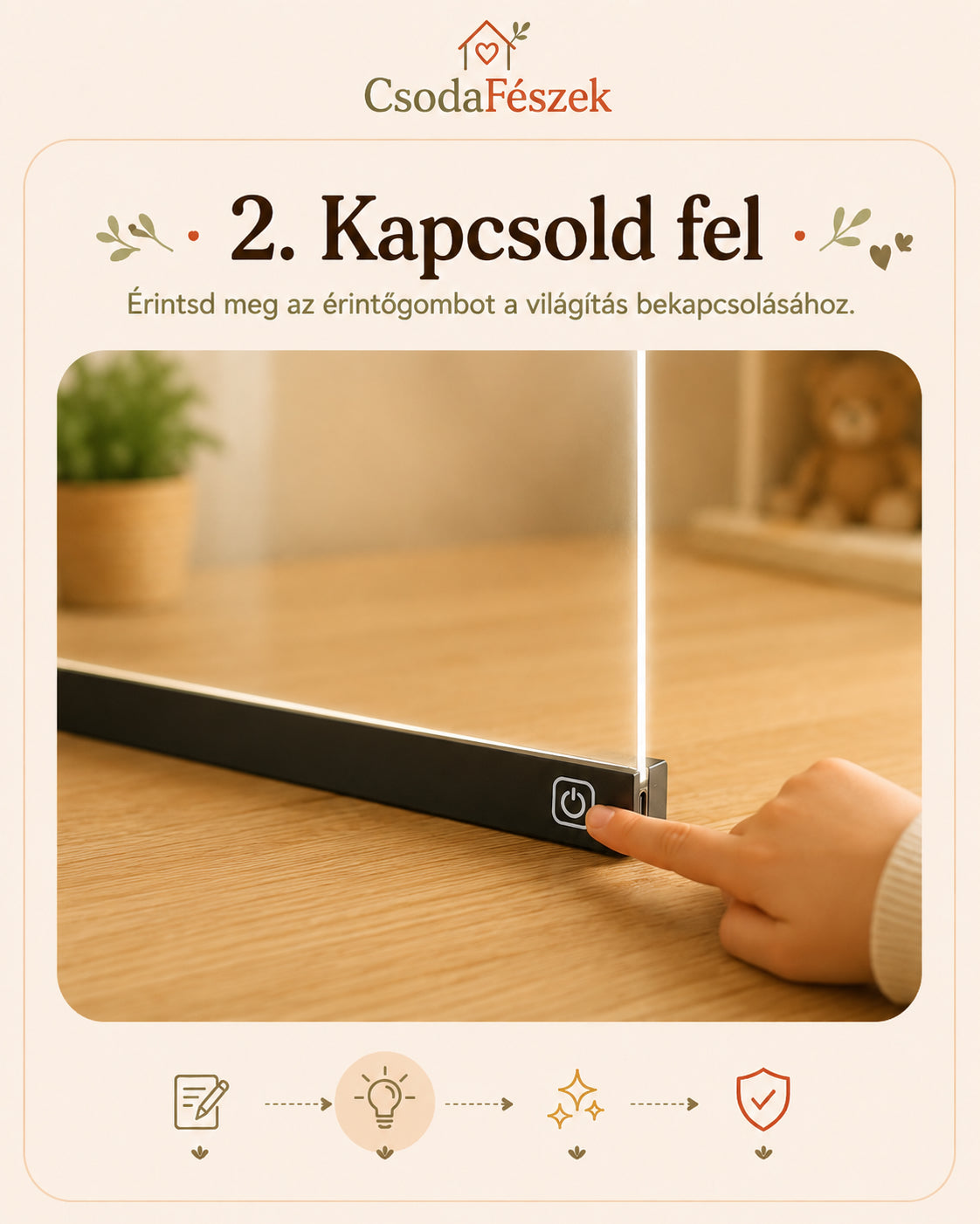 A Fényrajz világításának bekapcsolása