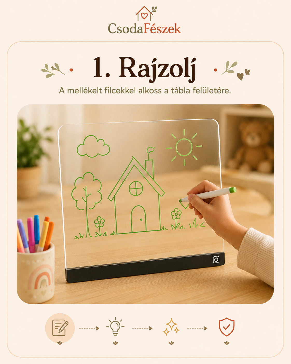 Rajzolás a Fényrajz táblára